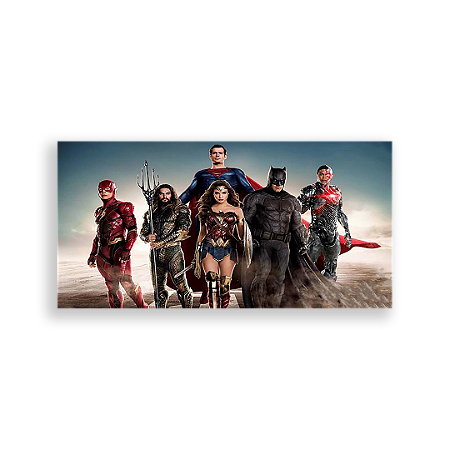 Capa Painel Retangular Sublimado - Liga Da Justiça