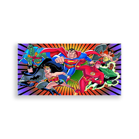 Capa Painel Retangular Sublimado - Liga Da Justiça