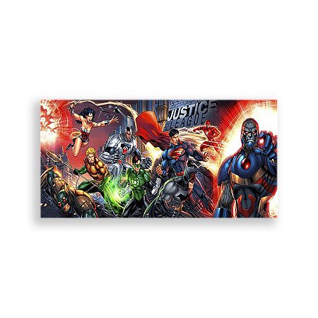 Capa Painel Retangular Sublimado - Liga Da Justiça