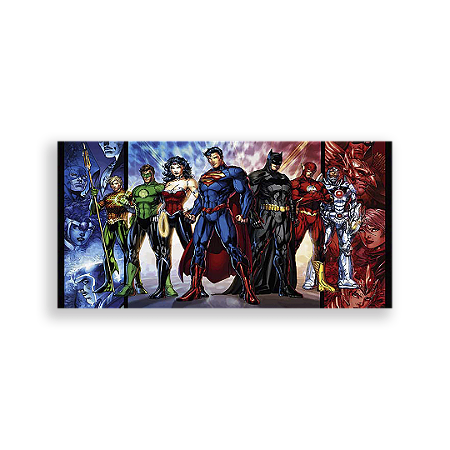 Capa Painel Retangular Sublimado - Liga Da Justiça