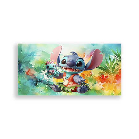 Capa Painel Retangular Sublimado - Lilo E Stitch