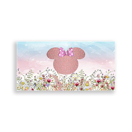 Capa Painel Retangular Sublimado - Minnie Rosa