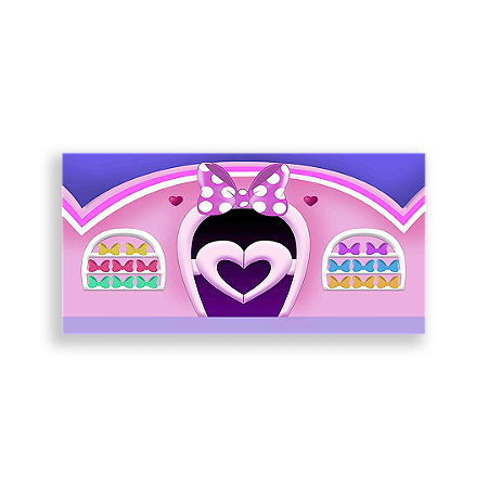 Capa Painel Retangular Sublimado - Minnie Rosa