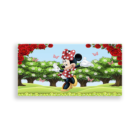 Capa Painel Retangular Sublimado - Minnie Vermelha