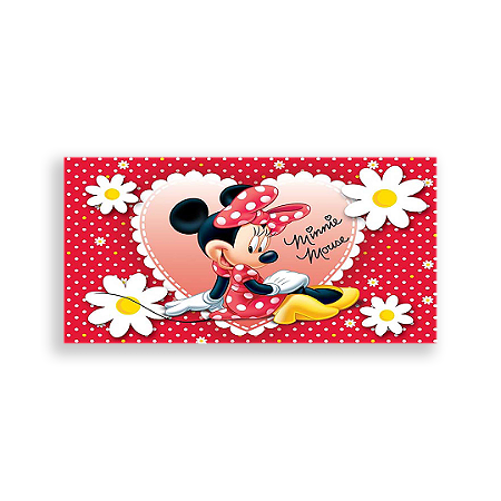 Capa Painel Retangular Sublimado - Minnie Vermelha