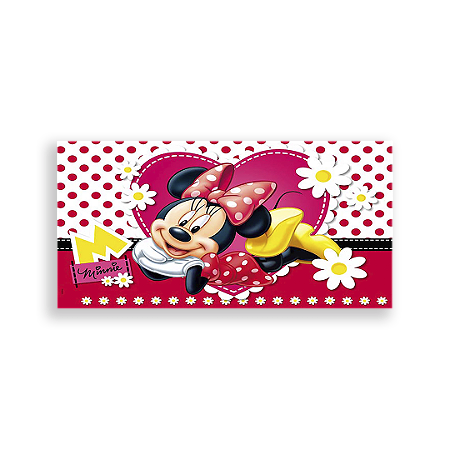 Capa Painel Retangular Sublimado - Minnie Vermelha