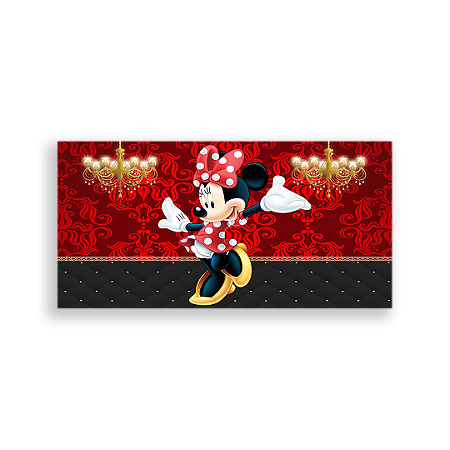 Capa Painel Retangular Sublimado - Minnie Vermelha