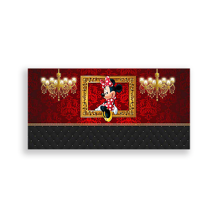 Capa Painel Retangular Sublimado - Minnie Vermelha