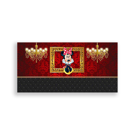 Capa Painel Retangular Sublimado - Minnie Vermelha