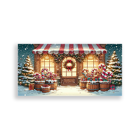 Capa Painel Retangular Sublimado - Natal