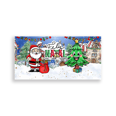 Capa Painel Retangular Sublimado - Natal
