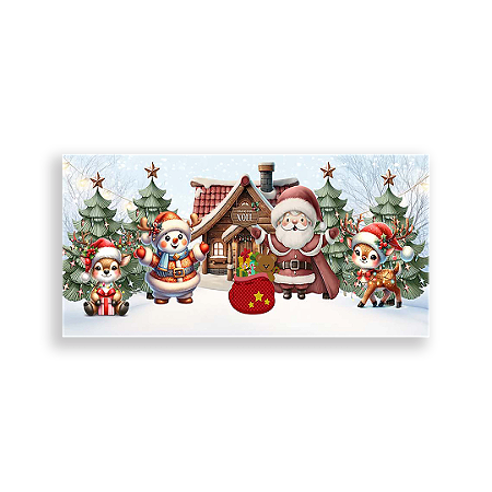 Capa Painel Retangular Sublimado - Natal