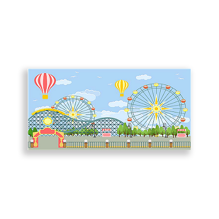 Capa Painel Retangular Sublimado - Parque De Diversões
