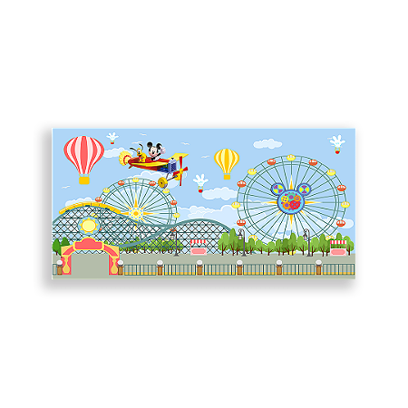 Capa Painel Retangular Sublimado - Parquinho Da Disney