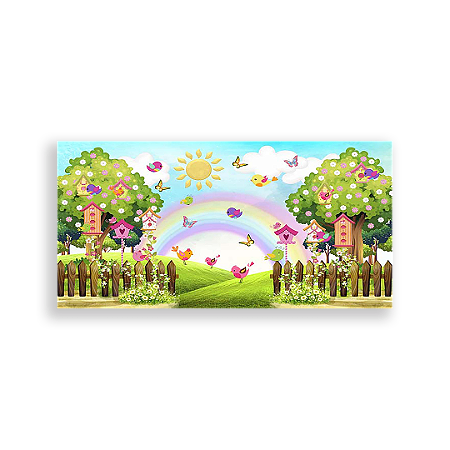 Capa Painel Retangular Sublimado - Passarinhos