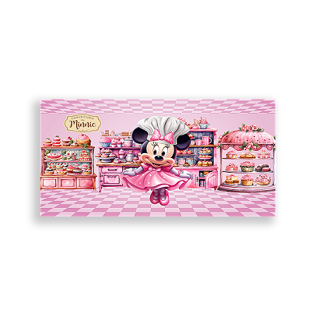 Capa Painel Retangular Sublimado - Patisserie Da Minnie