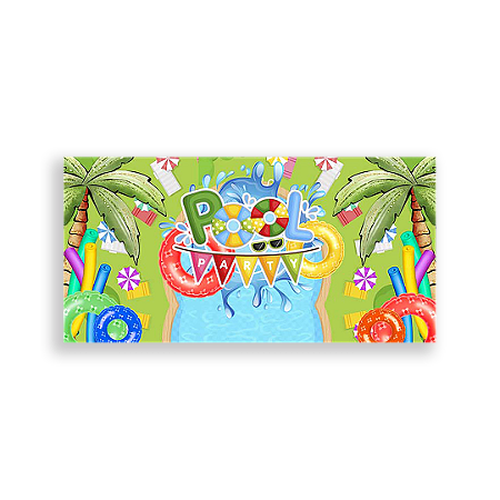 Capa Painel Retangular Sublimado - Pool Party