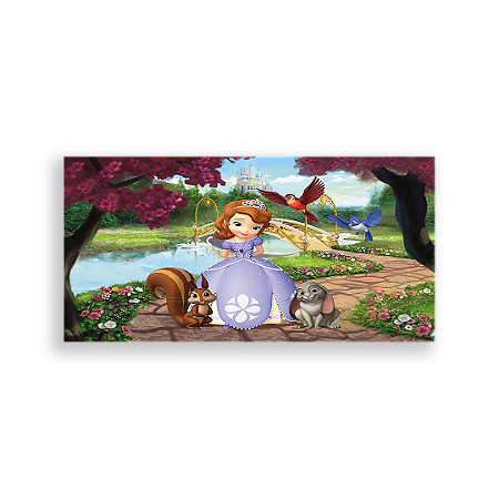 Capa Painel Retangular Sublimado - Princesa Sofia