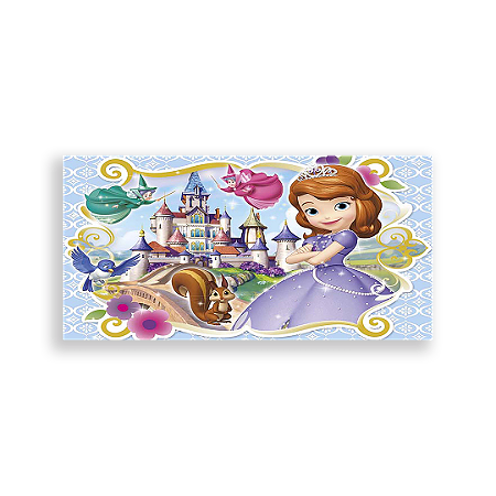 Capa Painel Retangular Sublimado - Princesa Sofia