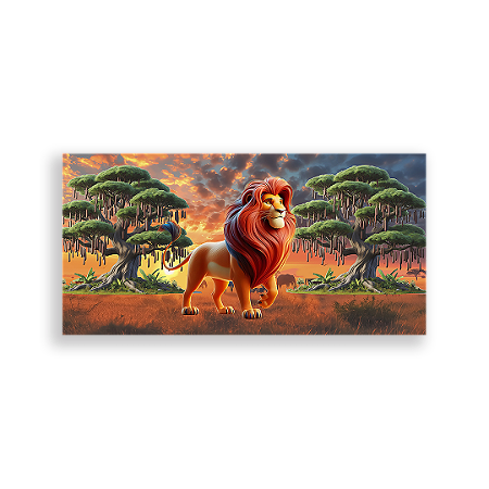 Capa Painel Retangular Sublimado - Rei Leao