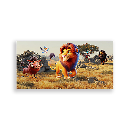 Capa Painel Retangular Sublimado - Rei Leao