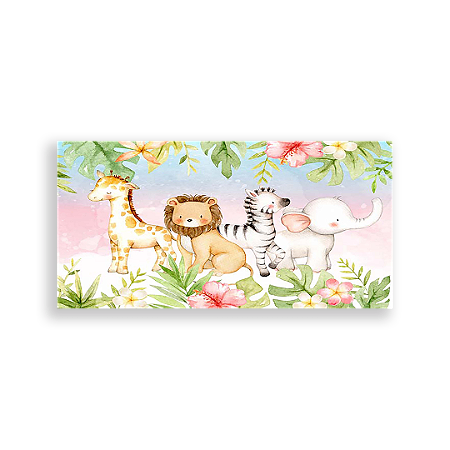Capa Painel Retangular Sublimado - Safari Rosa