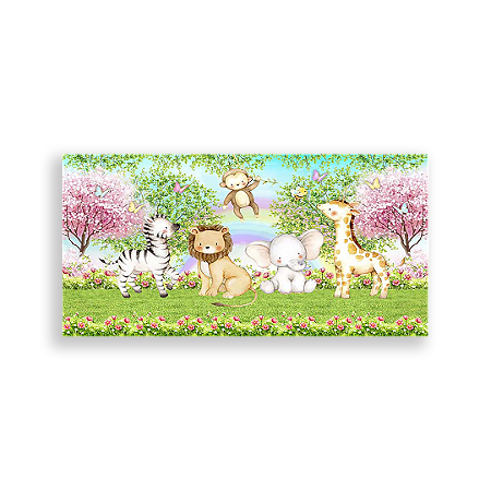 Capa Painel Retangular Sublimado - Safari Rosa