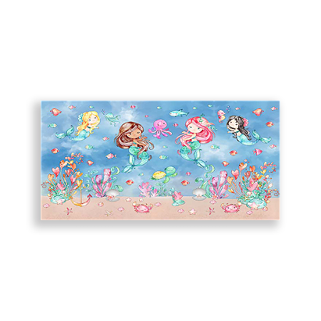 Capa Painel Retangular Sublimado - Sereias