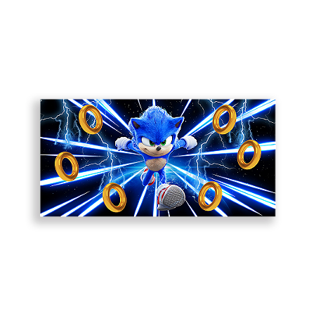 Capa Painel Retangular Sublimado - Sonic