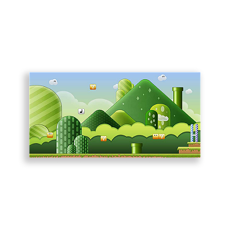 Capa Painel Retangular Sublimado - Super Mario