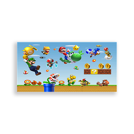 Capa Painel Retangular Sublimado - Super Mario