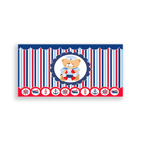 Capa Painel Retangular Sublimado - Ursinho Marinheiro