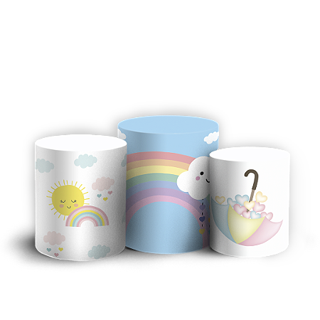 Capas Trio Cilindro Sublimado Vest Facil - Chuva De Amor