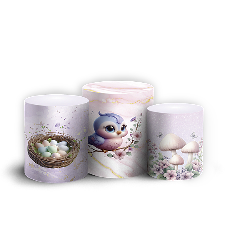 Capas Trio Cilindro Sublimado Vest Facil - Jardim