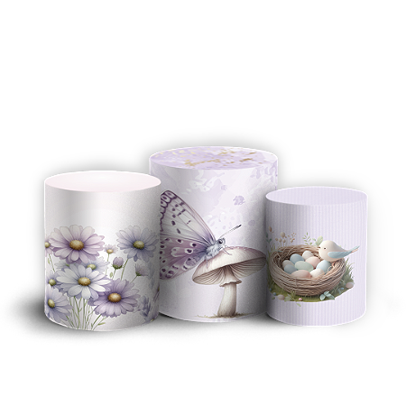 Capas Trio Cilindro Sublimado Vest Facil - Jardim