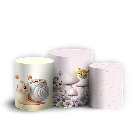 Capas Trio Cilindro Sublimado Vest Facil - Jardim