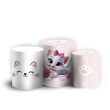 Capas Trio Cilindro Sublimado Vest Facil - Gata Marie