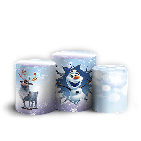 Capas Trio Cilindro Sublimado Vest Facil - Frozen