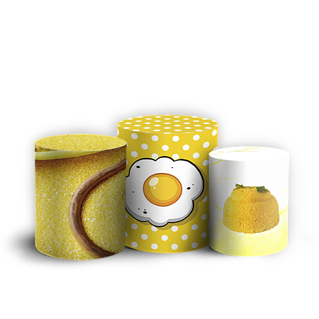 Capas Trio Cilindro Sublimado Vest Facil - Cuscuz