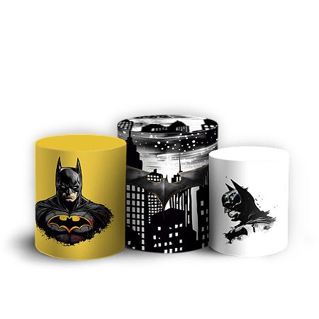 Capas Trio Cilindro Sublimado Vest Facil - Batman