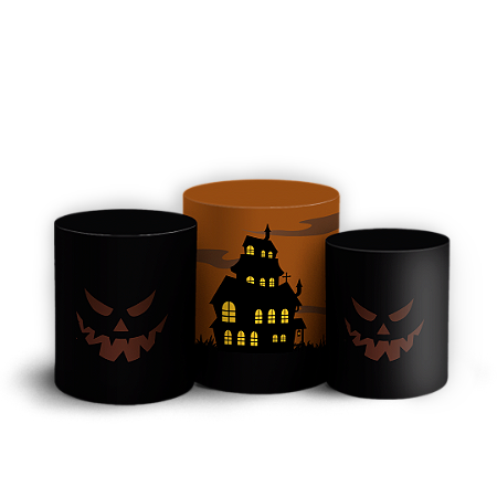 Capas Trio Cilindro Sublimado Vest Facil - Dia das Bruxas Halloween