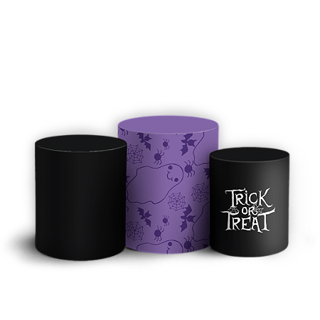 Capas Trio Cilindro Sublimado Vest Facil - Dia das Bruxas Halloween