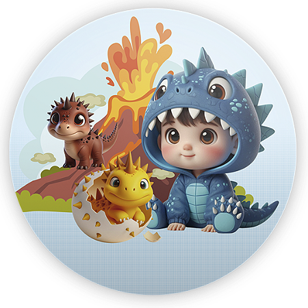 Capa Mini Painel Sublimado - Dinossauro Menino