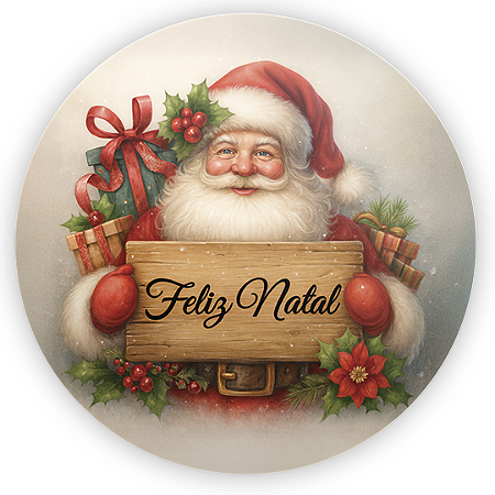 Capa Painel Redondo Sublimado - Natal