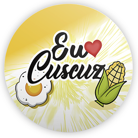 Capa Painel Redondo Sublimado - Cuscuz