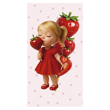 Capa Faixa Lateral Sublimado - Morango Do Amor