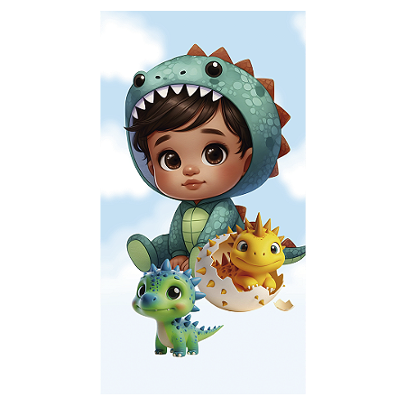 Capa Faixa Lateral Sublimado - Dinossauro Menino