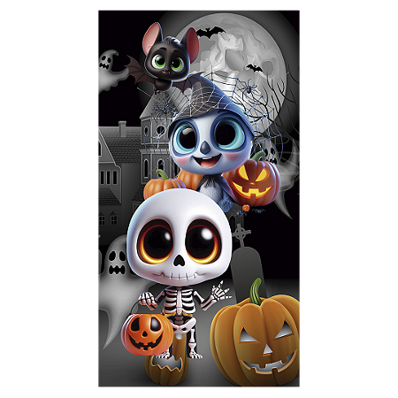 Capa Faixa Lateral Sublimado - Dia Das Bruxas Halloween