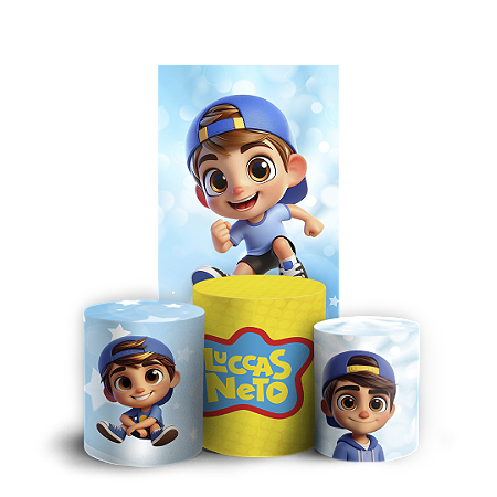 Capas Faixa Lateral e Trio Cilindro Sublimado Vest Facil - Luccas Neto