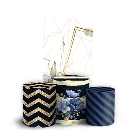 Capas Faixa Lateral e Trio Cilindro Sublimado Vest Facil - Floral